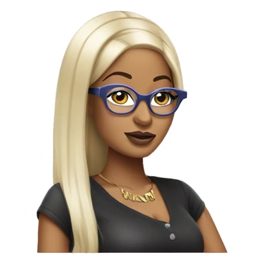 nicki minaj with glasses sticker