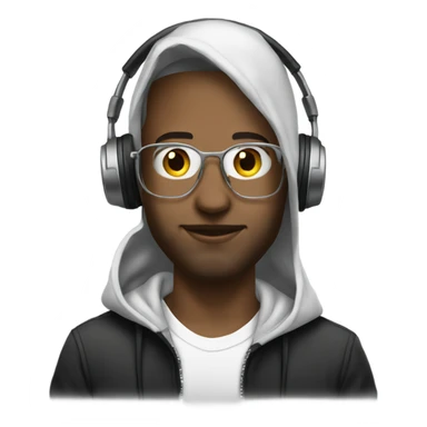 White DJ with hoodie and ddj sticker