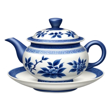 blue chinese tea gaiwan sticker