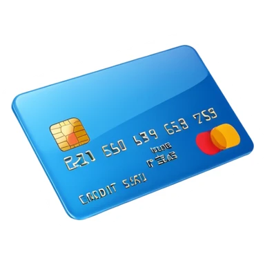 3D style credit card icon, no text sticker