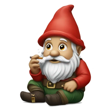 Gnome smoking a rollie sticker
