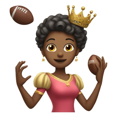 a princess juggling a football sticker