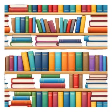 colorful books on a shelf close-up sticker