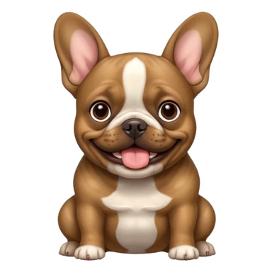 brindle french bulldog smiling sticker