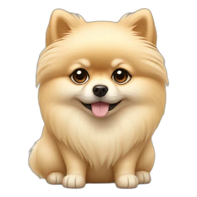 SAD cream color pomeranian sticker