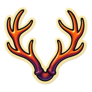 Pair of antlers sticker