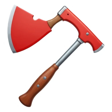 A red Axe  sticker