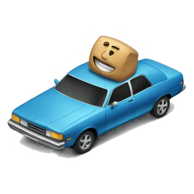 guy on top of car sticker