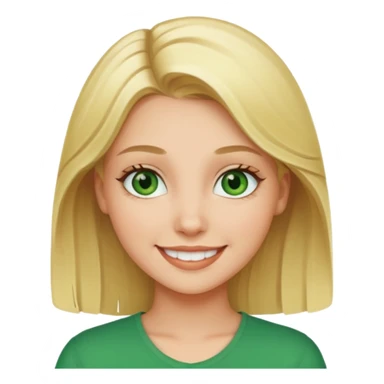 Una ragazza bionda con occhi verdi  sticker