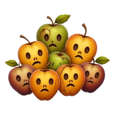 small pile of rotten fruits sticker