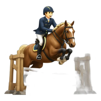 Saut d' obstacles à cheval sticker