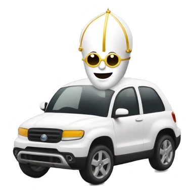 Car With Pope Hat sticker