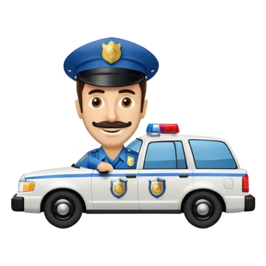 Borat driving a cop car sticker