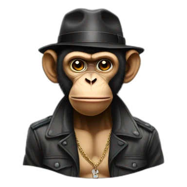 gangster monkey sticker