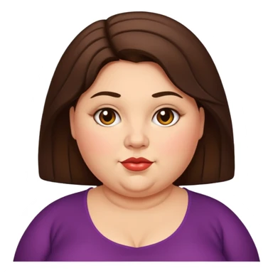 very fat handsome rich brunette woman sticker