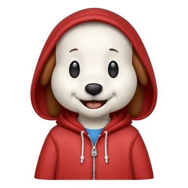 Snoopy wearing a hoodie sticker