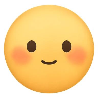 cute emoji, blushing cheeks, tiny mouth, soft expression sticker