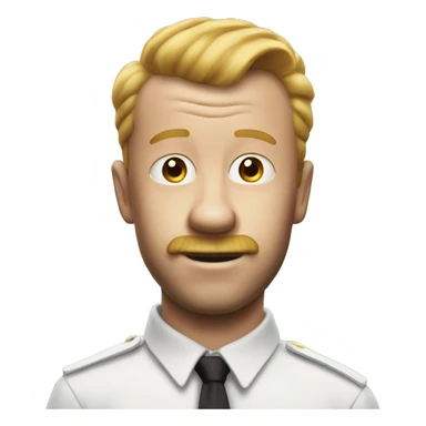 crazy emoji with tintin haircut sticker