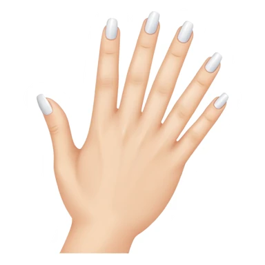 hand with manicure. forefinger sticker
