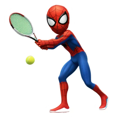 Spider-Man playing tennis sticker