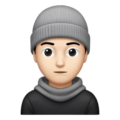 Aa robber in a grey beanie and black-and-white clothing  sticker