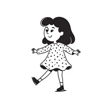 cute girl with brown hair sticker