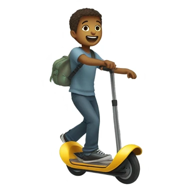 Boy riding a onewheel sticker