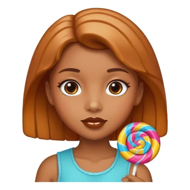 girl made of candy, with accessories from candy sticker