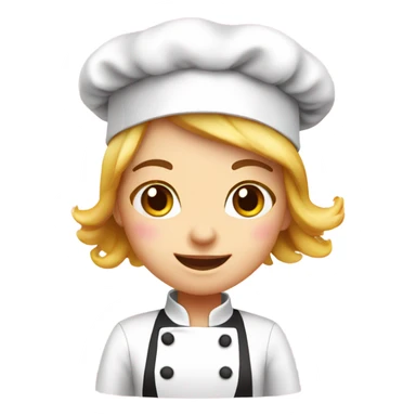 Cute chef girl pink sticker