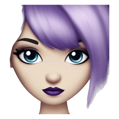 Elissabat-vampire-monsterhigh-goth-romantic-bangs-hair-purple-black-blue eyes sticker
