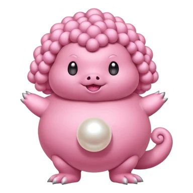 Spoink -Fakémon-hybrid-creature (full body)  sticker