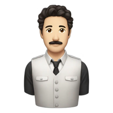 thomas kimura with mustache (looks like miles teller) sticker