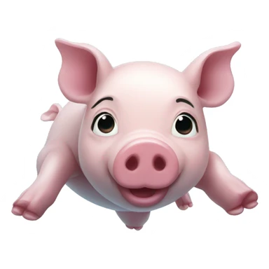 swimming piglet sticker