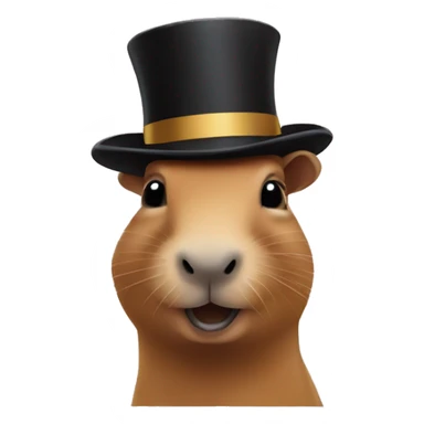 Capybara wearing a top hat  sticker