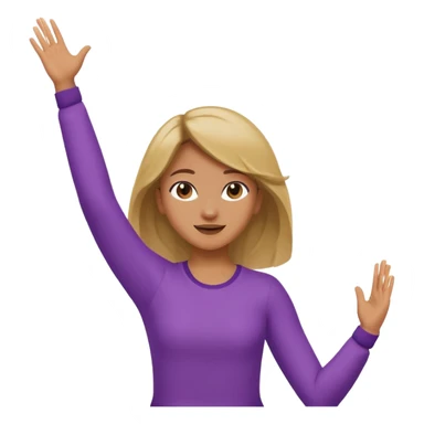 girl dancing arms up energetic sticker