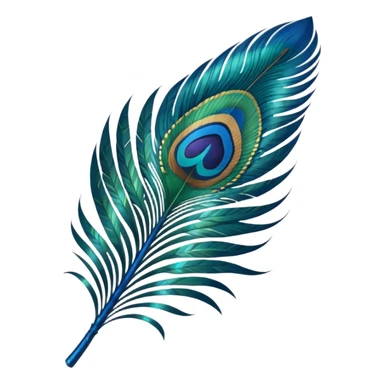 Peacock's feather beautifully design and detailed clearly sticker