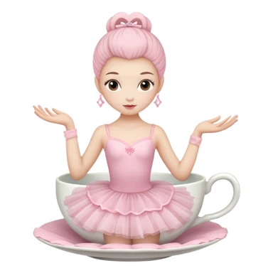 a cup headed ballerina sticker