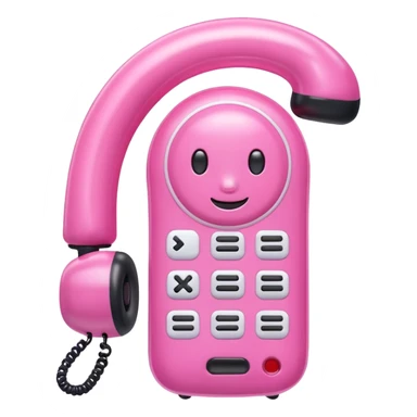 KAWAII pink INFLATABLE phone SCULPTURE  sticker