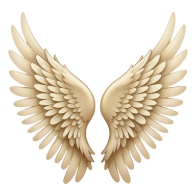 Angel wings beige  sticker
