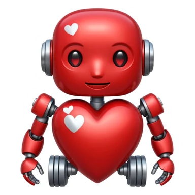 bot with heart sticker