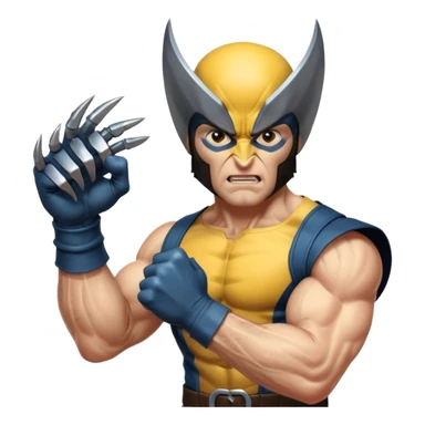 regular human fist with metal claws coming out (wolverine fist) sticker
