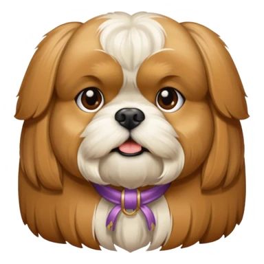 Cachorro Lhasa apso cabelo longo cor caramelo  sticker