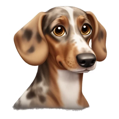 brown merle dachshund sticker