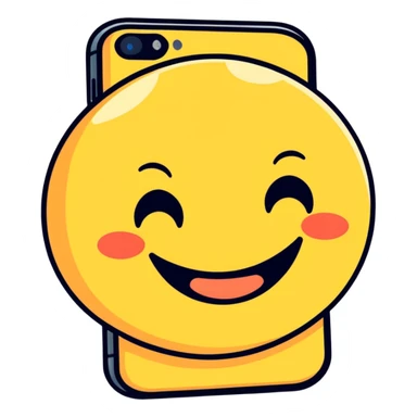 emoji stile iphone che ride, iperrealistico 4k sticker