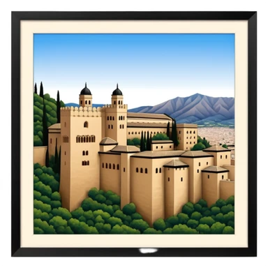 The alhambra of granada, spain  sticker