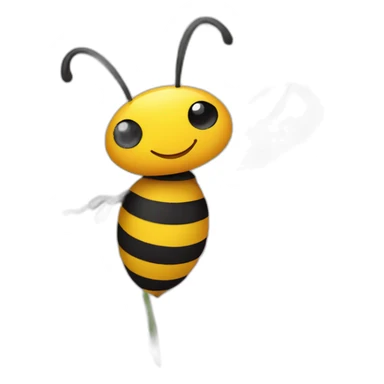 Bee on a flower sticker