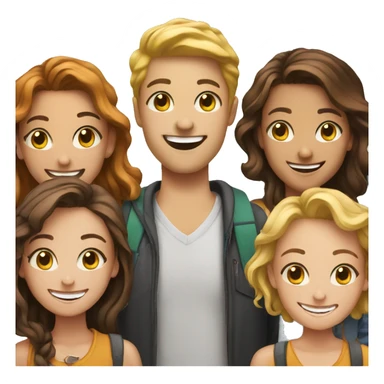 Smile with friends sticker