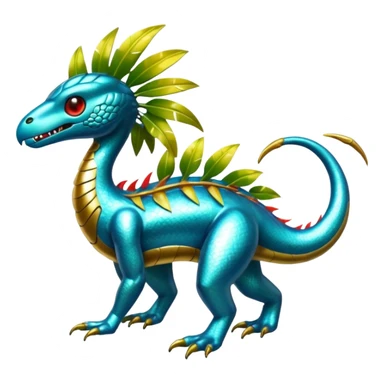 Shiny Tropical Robot-Fakémon-hybrid-creature (full body)  sticker