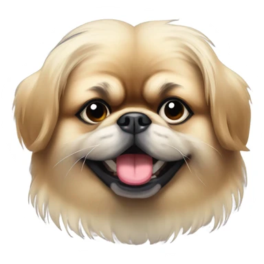 Pekineese dog winking sticker