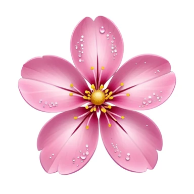 sakura flower with glitter effect sticker